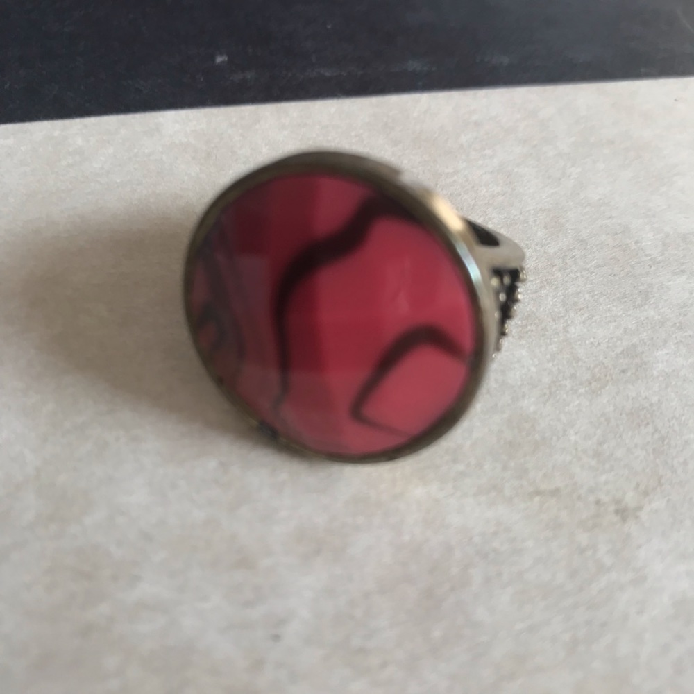 Lia Sophia Marble Ruby Statement Ring - image 3